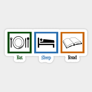 Eat Sleep Read Sticker